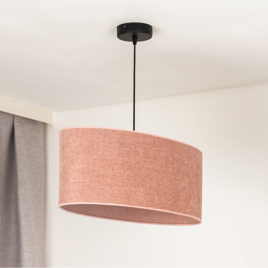Duolla - Luster na sajli OVAL 1xE27/15W/230V roze