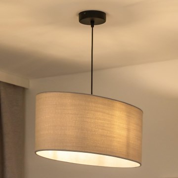 Duolla - Luster na sajli OVAL 1xE27/15W/230V sivo