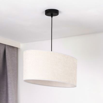 Duolla - Luster na sajli OVAL 1xE27/15W/230V sivo