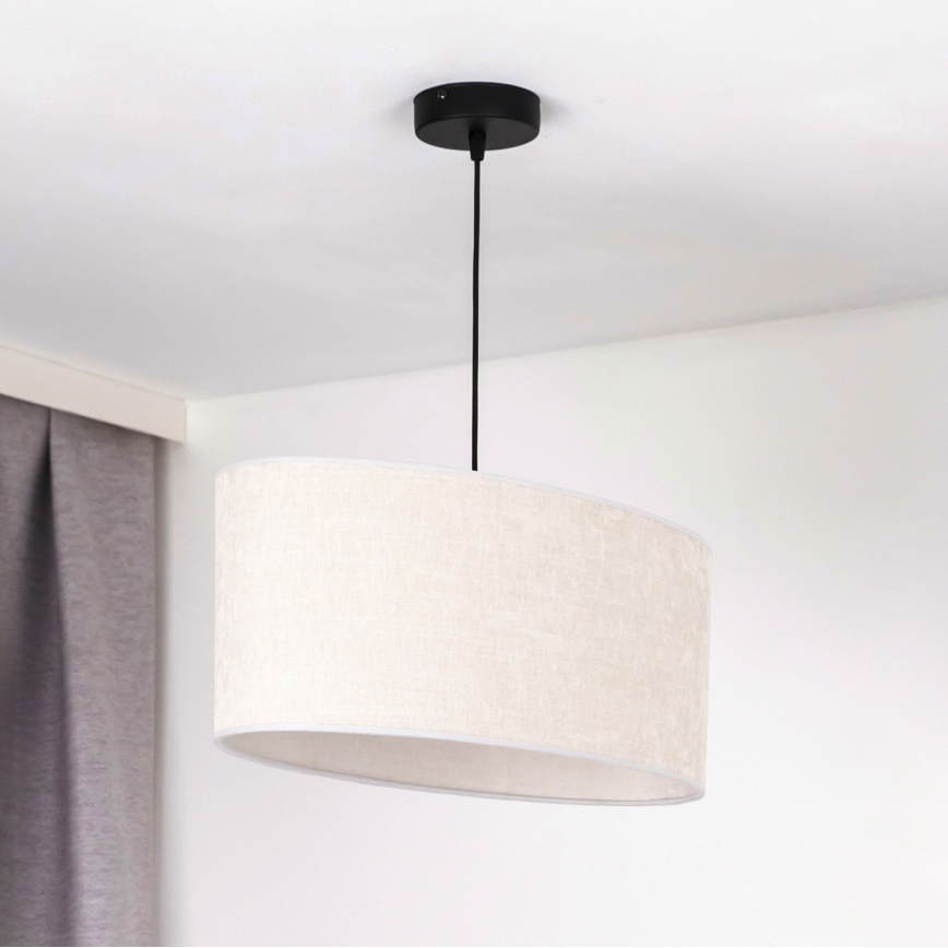 Duolla - Luster na sajli OVAL 1xE27/15W/230V sivo