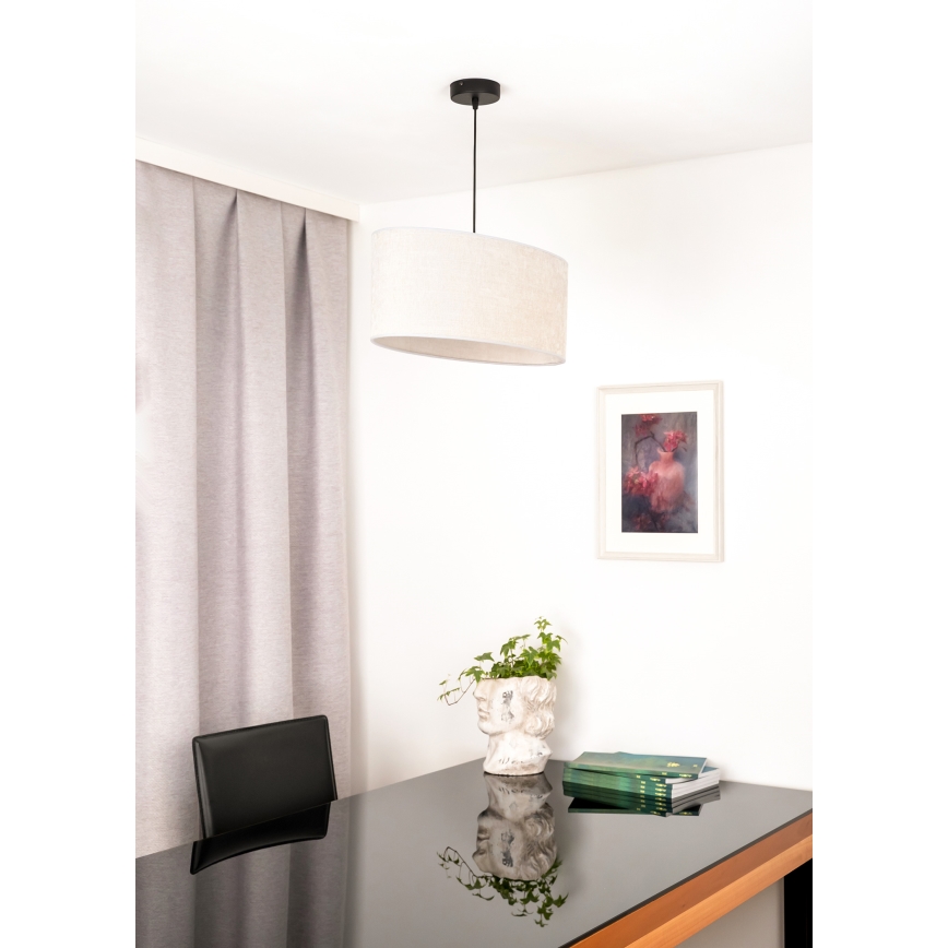 Duolla - Luster na sajli OVAL 1xE27/15W/230V sivo