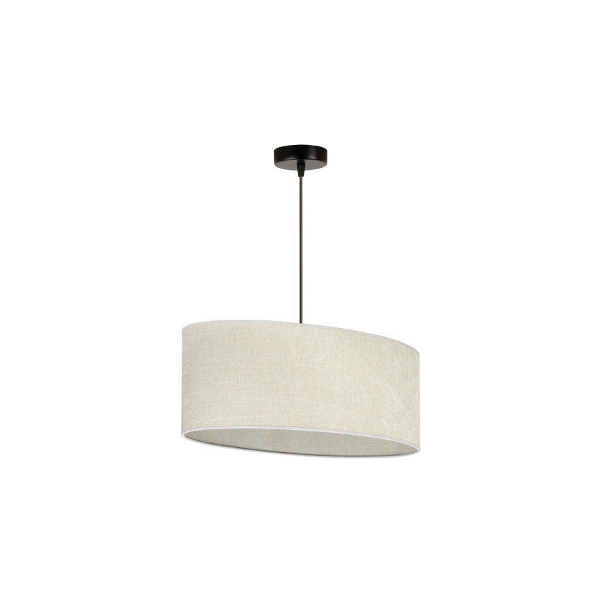 Duolla - Luster na sajli OVAL 1xE27/15W/230V sivo