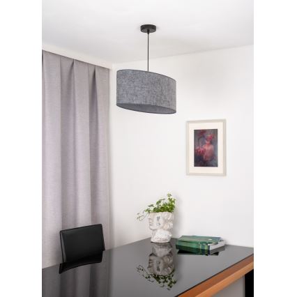 Duolla - Luster na sajli OVAL 1xE27/15W/230V sivo