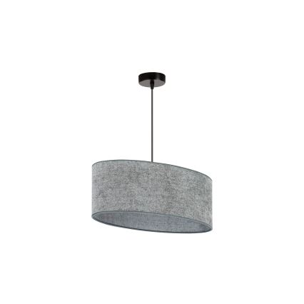 Duolla - Luster na sajli OVAL 1xE27/15W/230V sivo