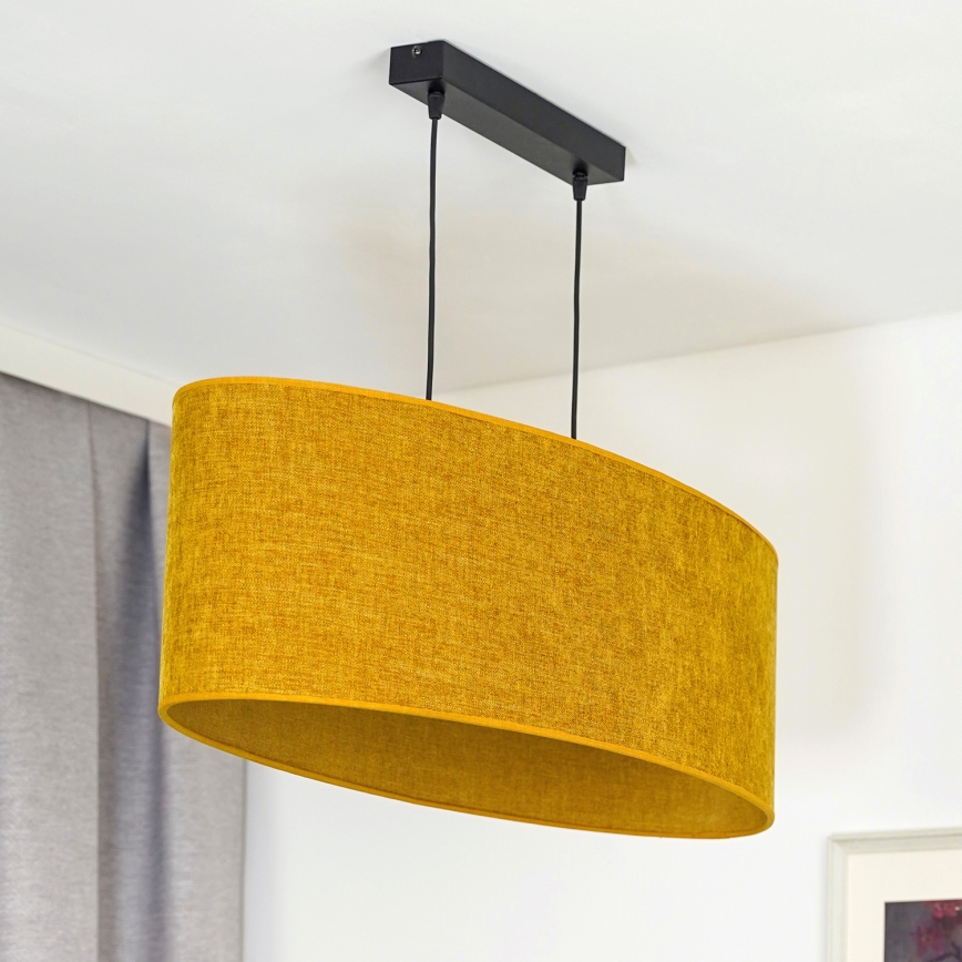 Duolla - Luster na sajli OVAL 2xE27/15W/230V braon