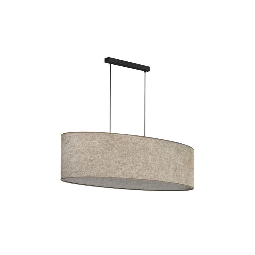 Duolla - Luster na sajli OVAL 2xE27/15W/230V braon