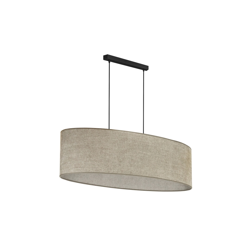 Duolla - Luster na sajli OVAL 2xE27/15W/230V braon