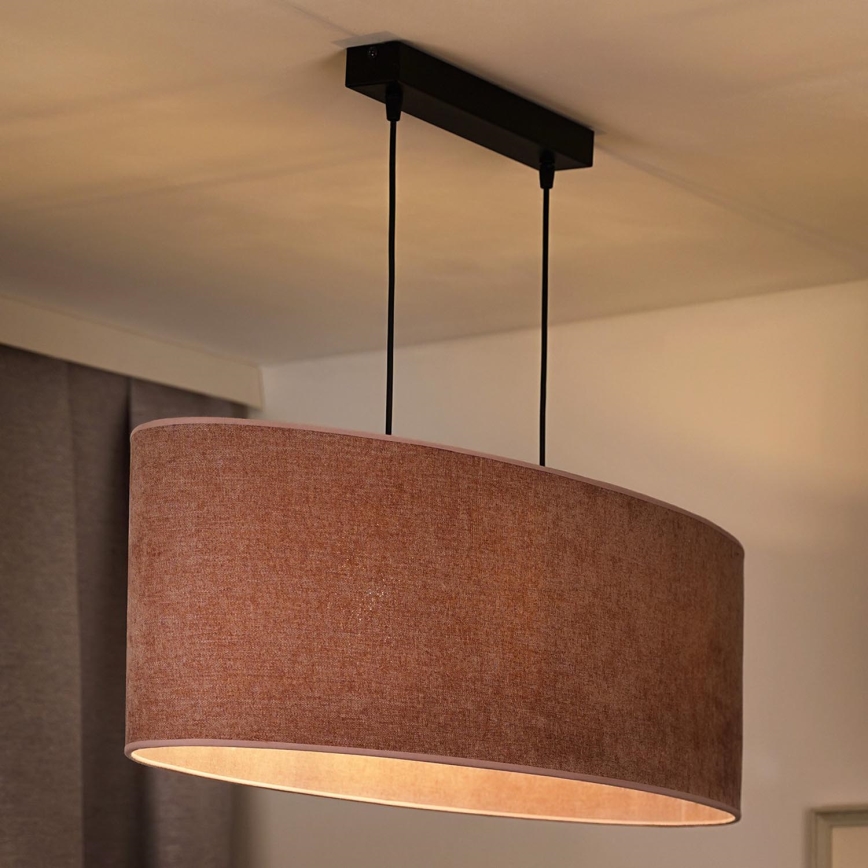 Duolla - Luster na sajli OVAL 2xE27/15W/230V roze