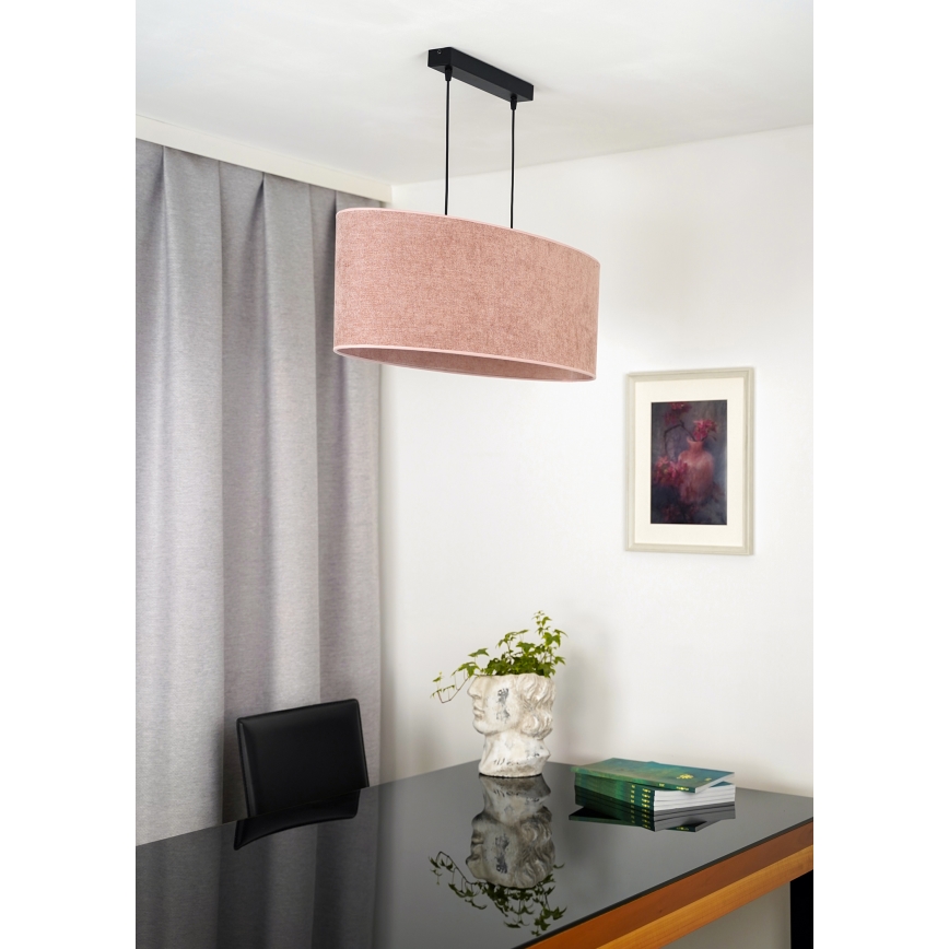 Duolla - Luster na sajli OVAL 2xE27/15W/230V roze