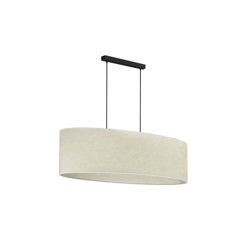 Duolla - Luster na sajli OVAL 2xE27/15W/230V sivo