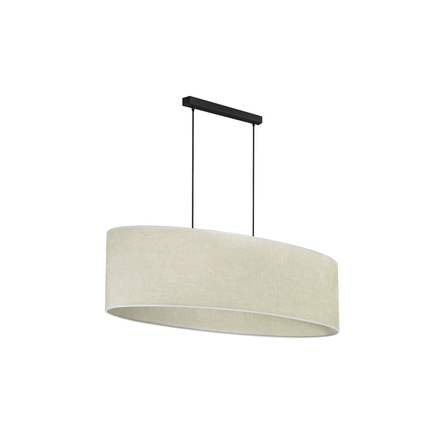 Duolla - Luster na sajli OVAL 2xE27/15W/230V sivo