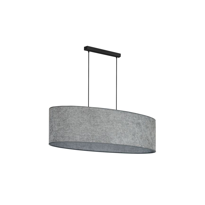 Duolla - Luster na sajli OVAL 2xE27/15W/230V sivo