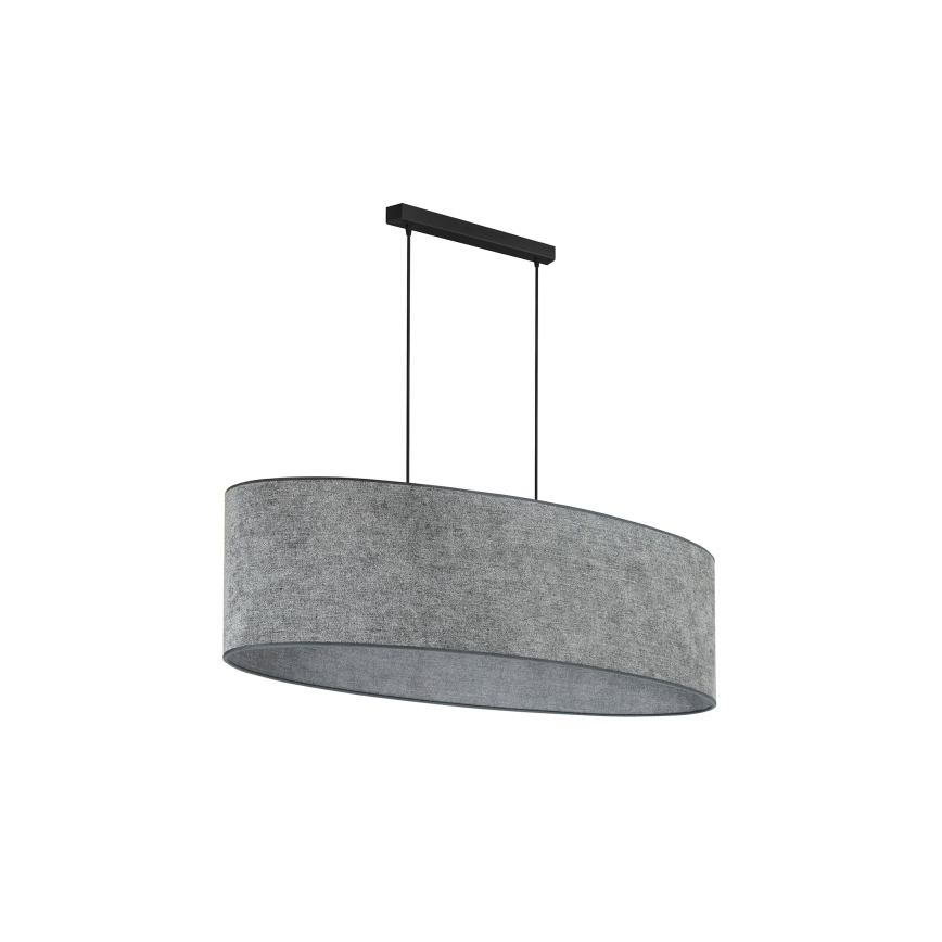 Duolla - Luster na sajli OVAL 2xE27/15W/230V sivo