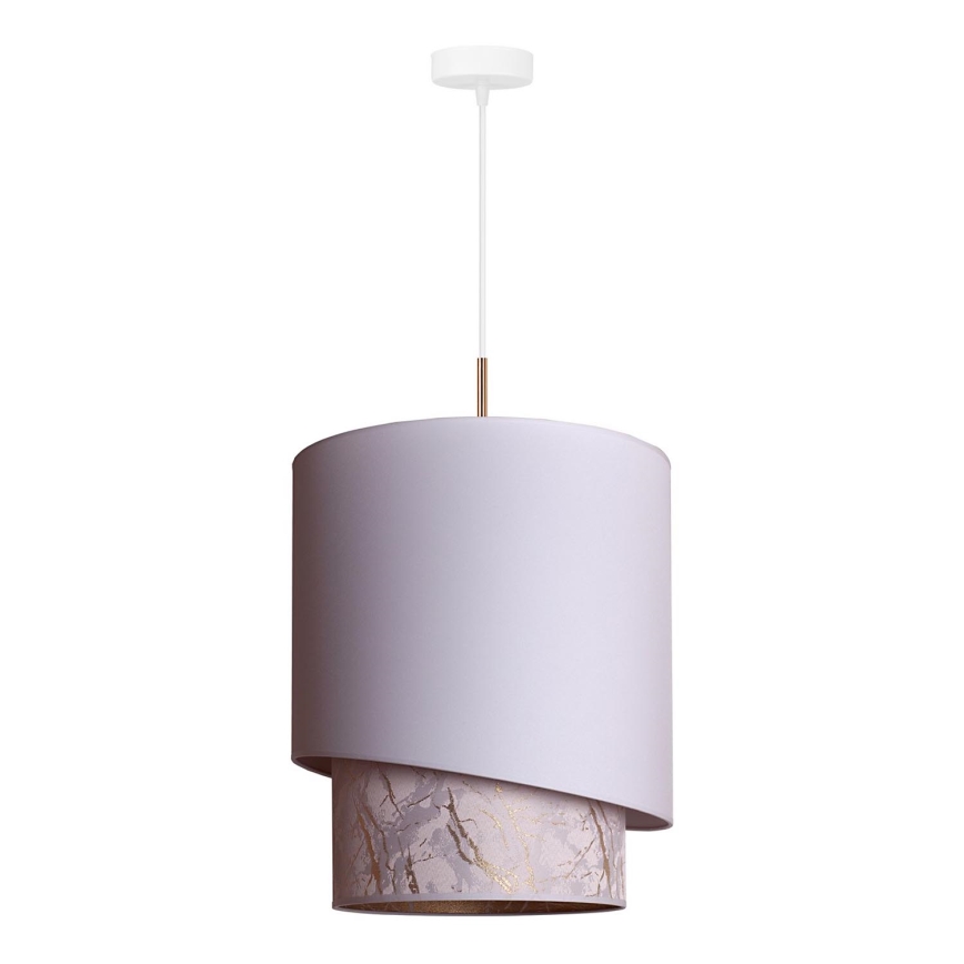 Duolla - Luster na sajli PARIS 1xE27/15W/230V pr. 40 cm bela/bež