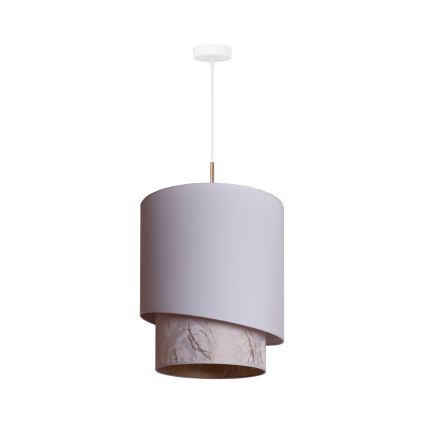 Duolla - Luster na sajli PARIS 1xE27/15W/230V pr. 40 cm bela/bež