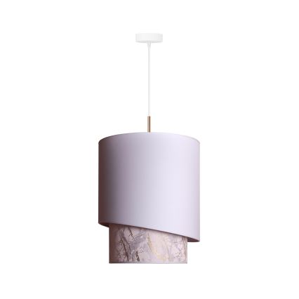 Duolla - Luster na sajli PARIS 1xE27/15W/230V pr. 40 cm bela/bež