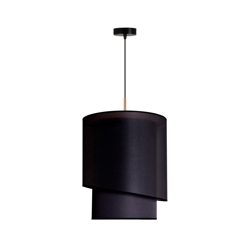 Duolla - Luster na sajli PARIS 1xE27/15W/230V pr. 40 cm crno/zlatna