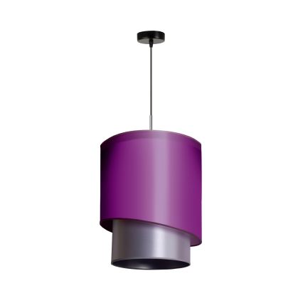 Duolla - Luster na sajli PARIS 1xE27/15W/230V pr. 40 cm ljubičasta/srebrno