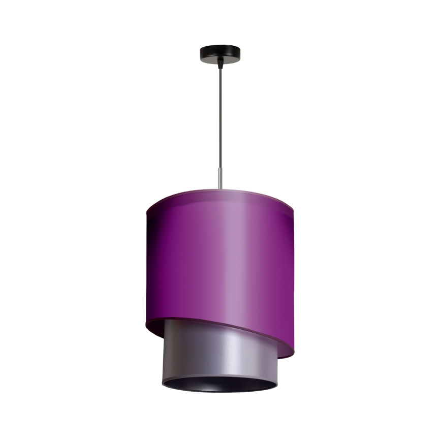 Duolla - Luster na sajli PARIS 1xE27/15W/230V pr. 40 cm ljubičasta/srebrno