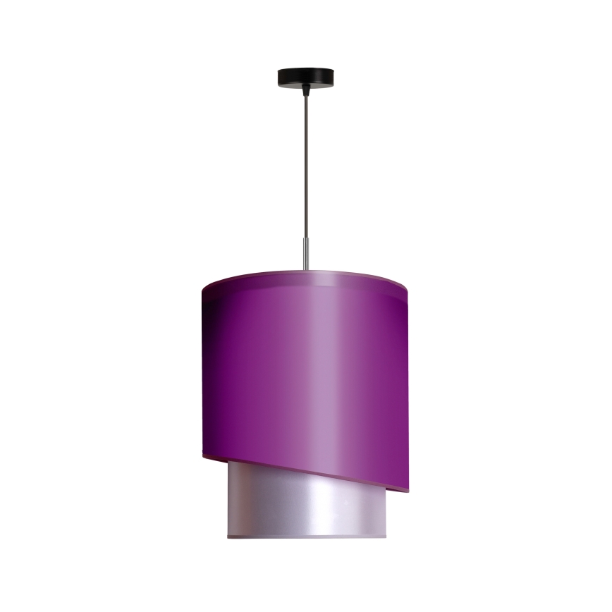 Duolla - Luster na sajli PARIS 1xE27/15W/230V pr. 40 cm ljubičasta/srebrno