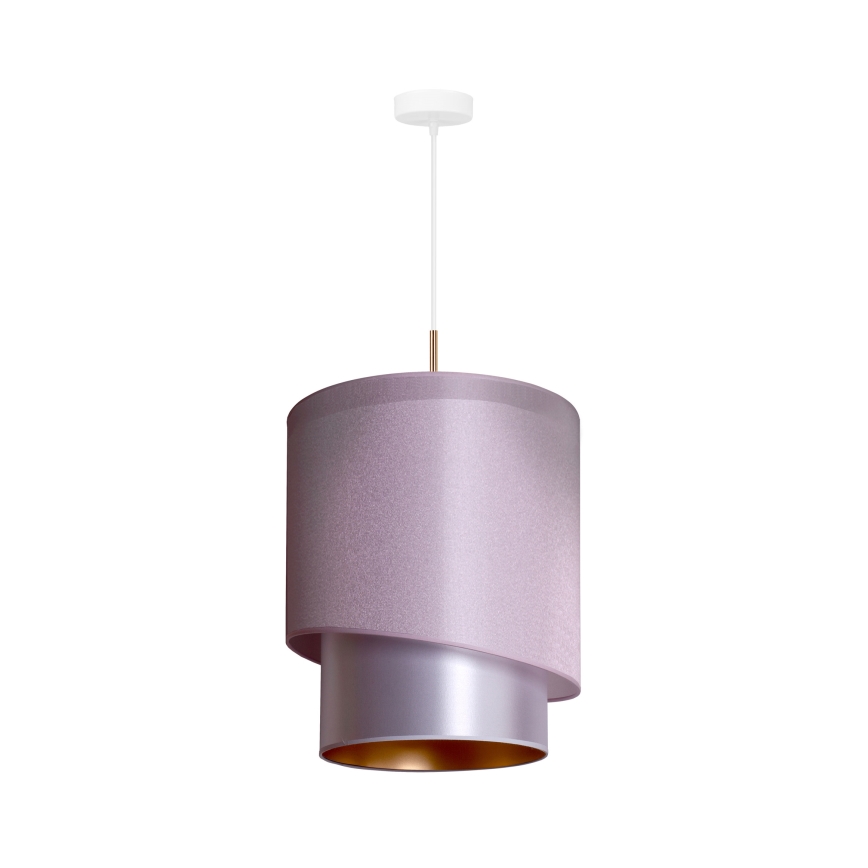 Duolla - Luster na sajli PARIS 1xE27/15W/230V pr. 40 cm roze/srebrno/bakrena