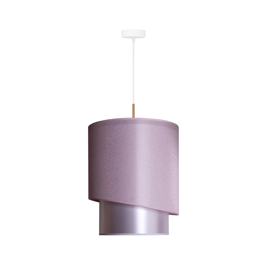 Duolla - Luster na sajli PARIS 1xE27/15W/230V pr. 40 cm roze/srebrno/bakrena