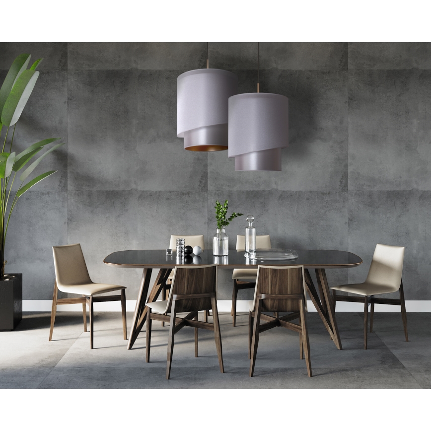 Duolla - Luster na sajli PARIS 1xE27/15W/230V pr. 40 cm srebrno/zlatna