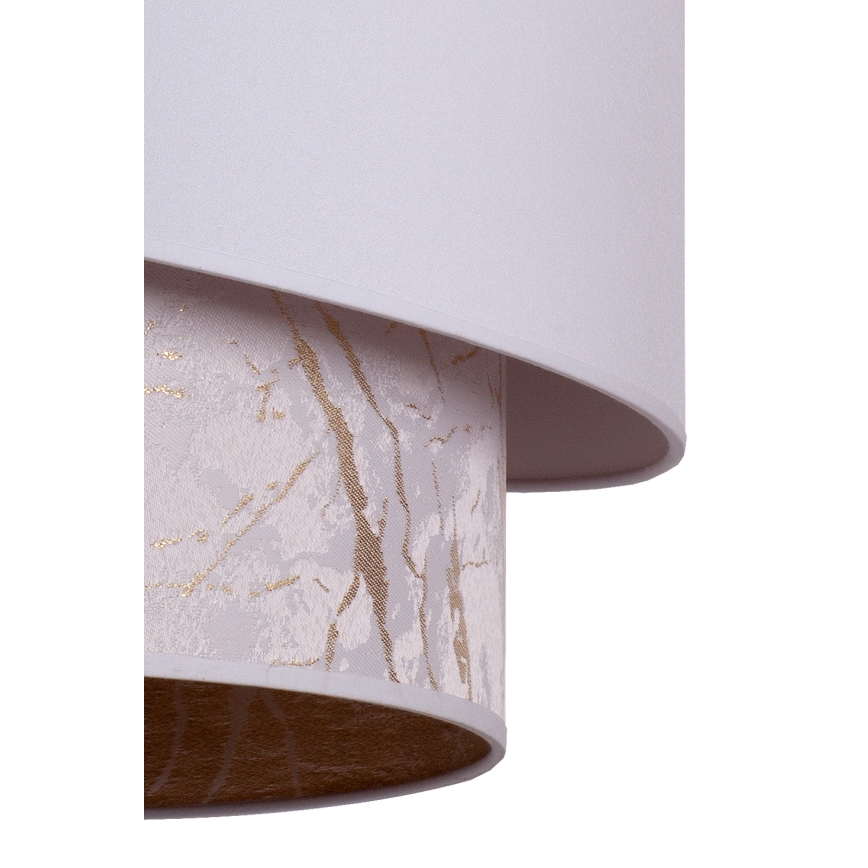 Duolla - Luster na sajli PARIS 1xE27/15W/230V prečnik 40 cm bela/bež