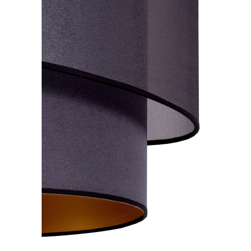 Duolla - Luster na sajli PARIS 1xE27/15W/230V prečnik 40 cm crna/zlatna