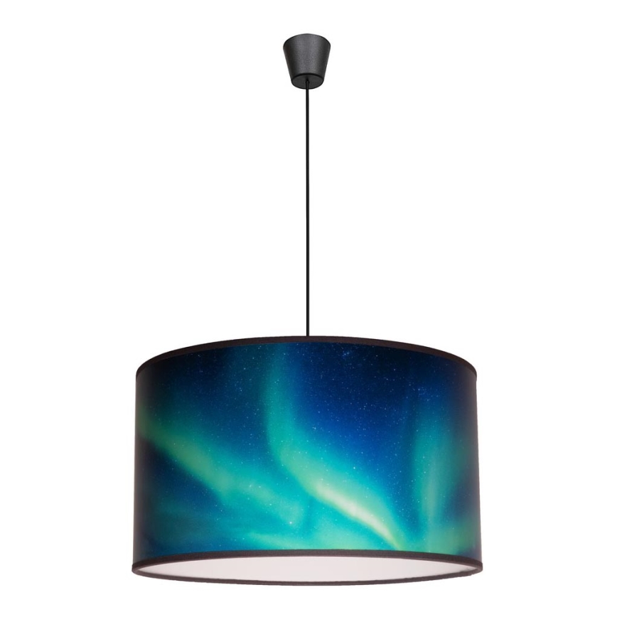 Duolla - Luster na sajli PRINT M 1xE27/40W/230V pr. 35 cm tirkizna