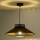 Duolla - Luster na sajli RIO RATTAN 1xE27/15W/230V pr. 45 cm crno/zlatna