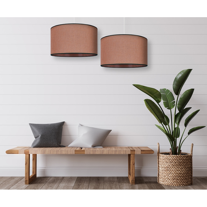 Duolla - Luster na sajli ROLLER 1xE27/15W/230V pr. 40 cm braon/crno