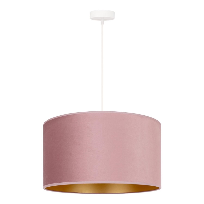 Duolla - Luster na sajli ROLLER 1xE27/15W/230V pr. 40 cm roze/zlatna