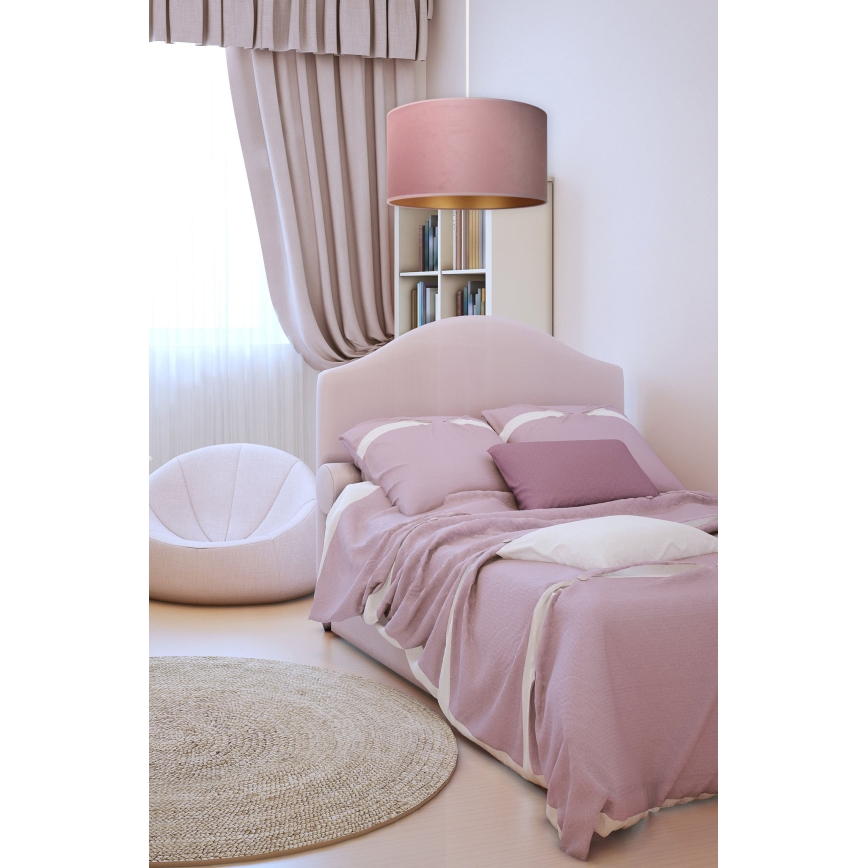 Duolla - Luster na sajli ROLLER 1xE27/15W/230V pr. 40 cm roze/zlatna