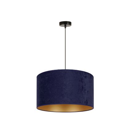 Duolla - Luster na sajli ROLLER 1xE27/15W/230V, prečnik 40 cm, plava/zlatna