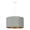 Duolla - Luster na sajli ROLLER 1xE27/15W/230V, prečnik 40 cm, zelena/zlatna