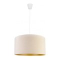 Duolla - Luster na sajli ROLLER 1xE27/40W/230V pr. 40 cm kremasta