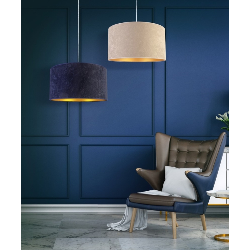 Duolla - Luster na sajli ROLLER 1xE27/40W/230V prečnik 40 cm krem