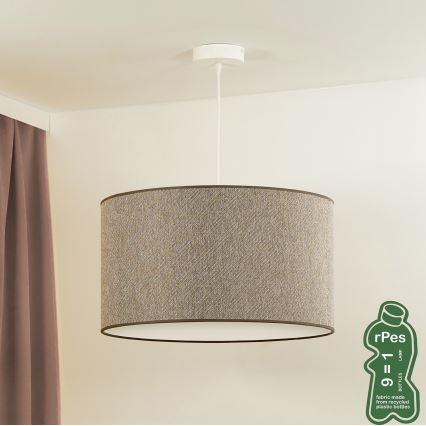 Duolla - Luster na sajli ROLLER ECO RECYCLING 1xE27/15W/230V pr. 45 cm braon