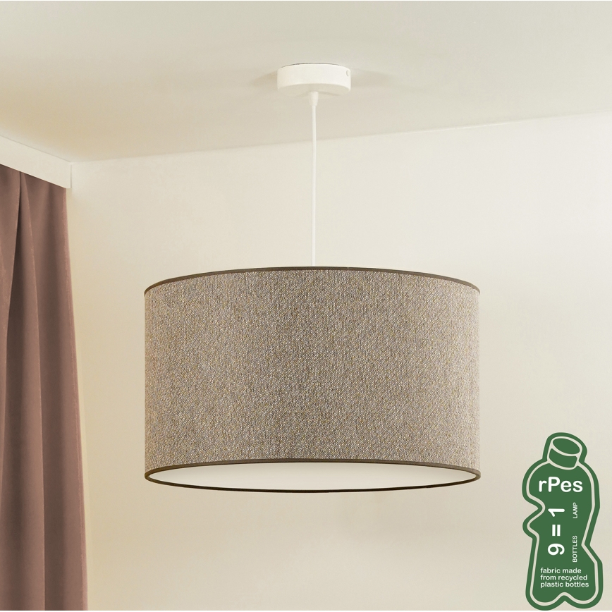 Duolla - Luster na sajli ROLLER ECO RECYCLING 1xE27/15W/230V pr. 45 cm braon