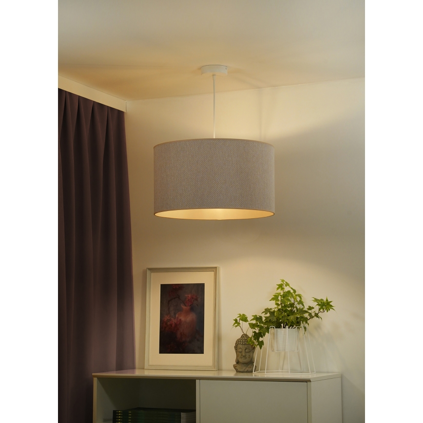 Duolla - Luster na sajli ROLLER ECO RECYCLING 1xE27/15W/230V pr. 45 cm kremasta