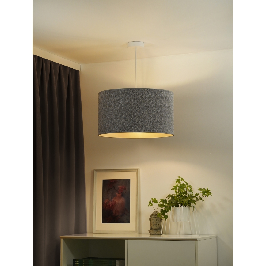 Duolla - Luster na sajli ROLLER ECO RECYCLING 1xE27/15W/230V pr. 45 cm sivo