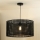 Duolla - Luster na sajli ROLLER RATTAN 1xE27/15W/230V pr. 45 cm crno
