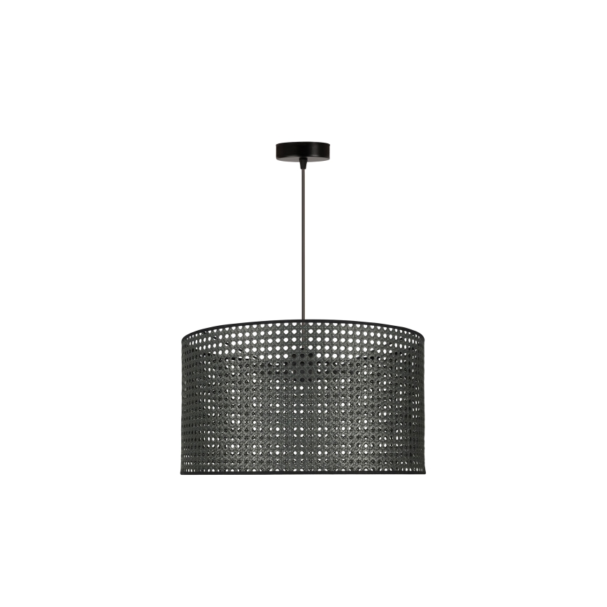 Duolla - Luster na sajli ROLLER RATTAN 1xE27/15W/230V pr. 45 cm crno