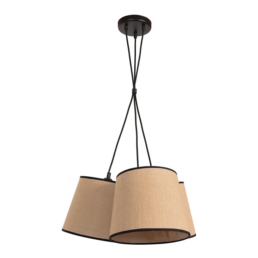Duolla - Luster na sajli ROSSA 3xE27/15W/230V pr. 45 cm braon/crno
