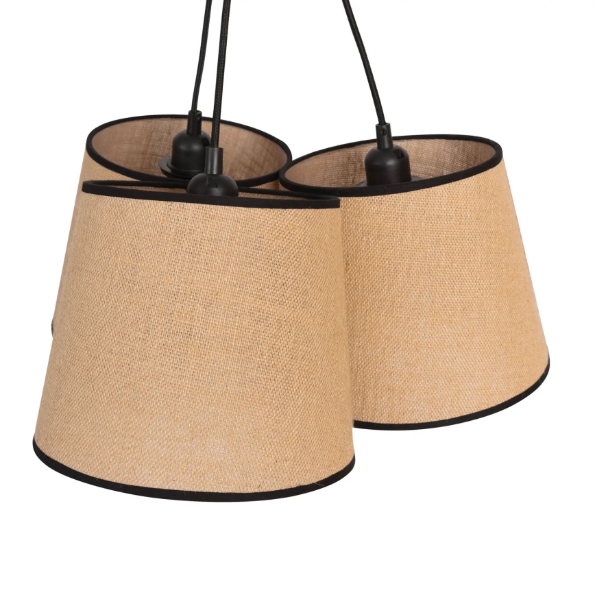 Duolla - Luster na sajli ROSSA 3xE27/15W/230V pr. 45 cm braon/crno