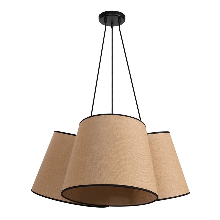 Duolla - Luster na sajli ROSSA 3xE27/15W/230V pr. 75 cm braon/crno