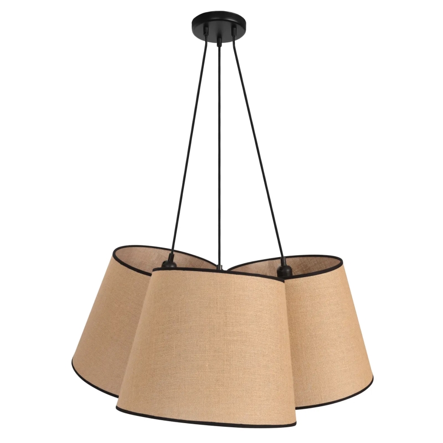 Duolla - Luster na sajli ROSSA 3xE27/15W/230V pr. 75 cm braon/crno