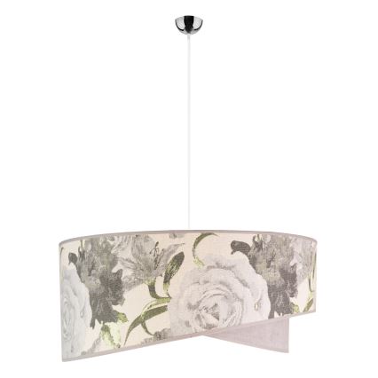 Duolla - Luster na sajli ROYAL 1xE27/40W/230V pr. 50 cm sivo