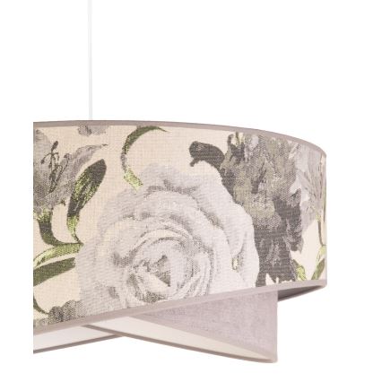 Duolla - Luster na sajli ROYAL 1xE27/40W/230V pr. 50 cm sivo